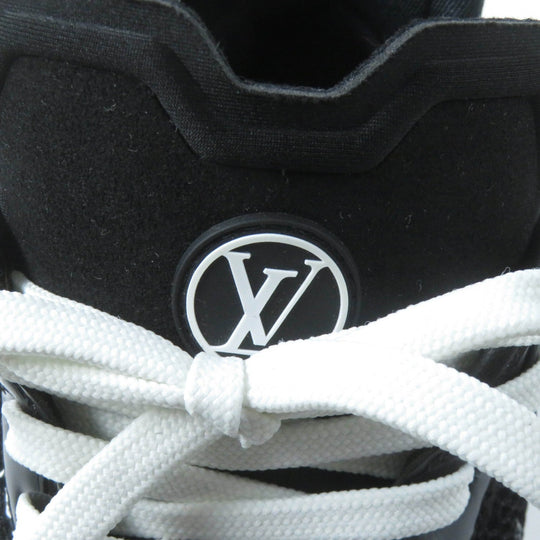 LOUIS VUITTON sneakers Mesh, mixed material black Run 55 Line Women 35 1/2 Used Authentic