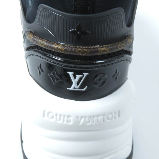 LOUIS VUITTON sneakers Mesh, mixed material black Run 55 Line Women 35 1/2 Used Authentic