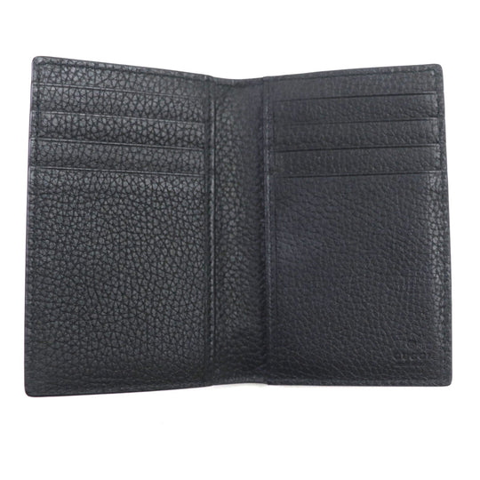 GUCCI Card Case 739478 Main: Leather black Jumbo GG mens Used Authentic