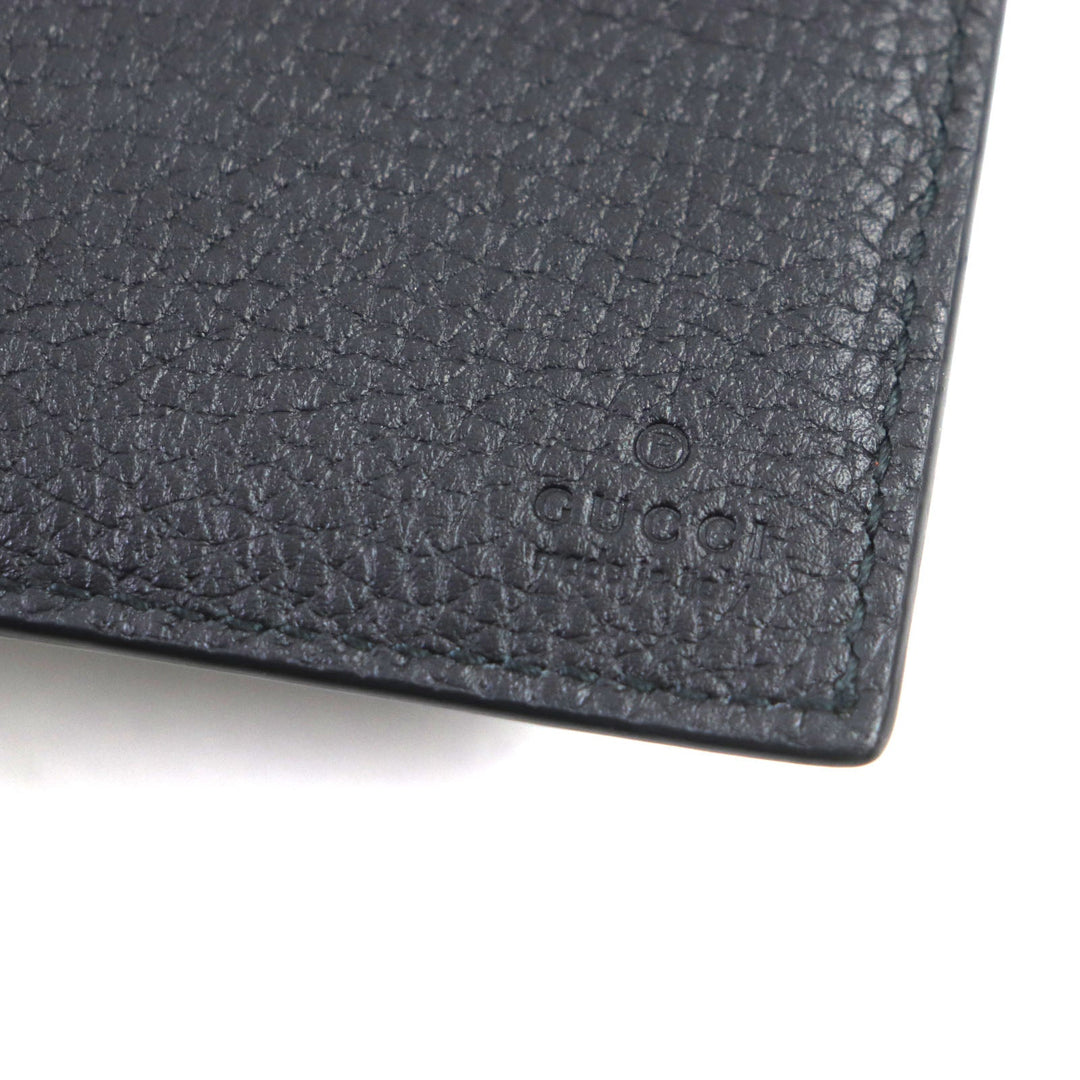 GUCCI Card Case 739478 Main: Leather black Jumbo GG mens Used Authentic