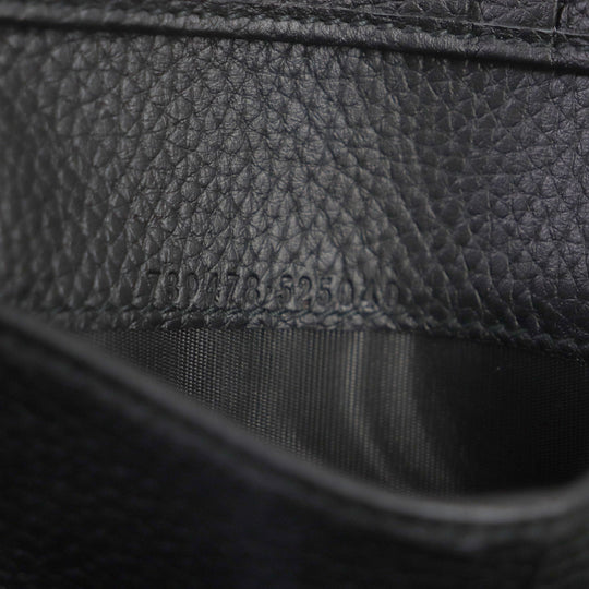GUCCI Card Case 739478 Main: Leather black Jumbo GG mens Used Authentic