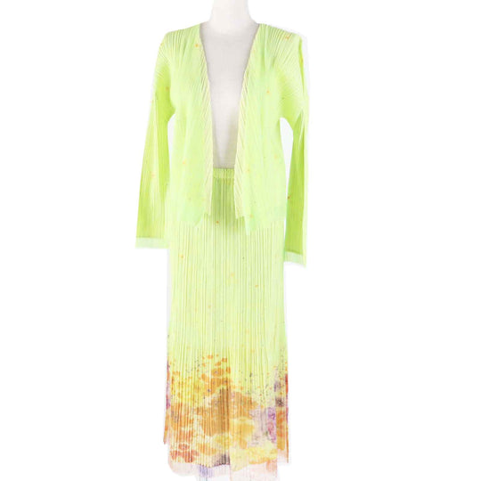 PLEATS PLEASE setup PP51-JO544 PP51-JG545 Main: 100% polyester Light green Women (Top) 2,(Bottom) 3 Used Authentic