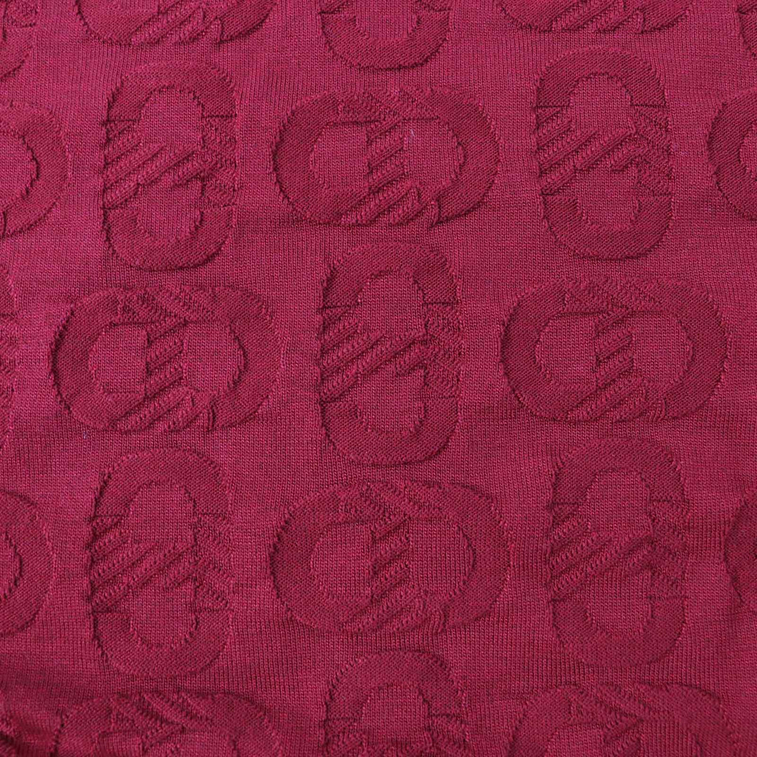 HERMES knit 3E2614D3 Outer: 57% silk, Outer: 43% cotton, Part: 55% silk, Part: 41% cotton, Part: 3% nylon Bordeaux Women 38 Used Authentic