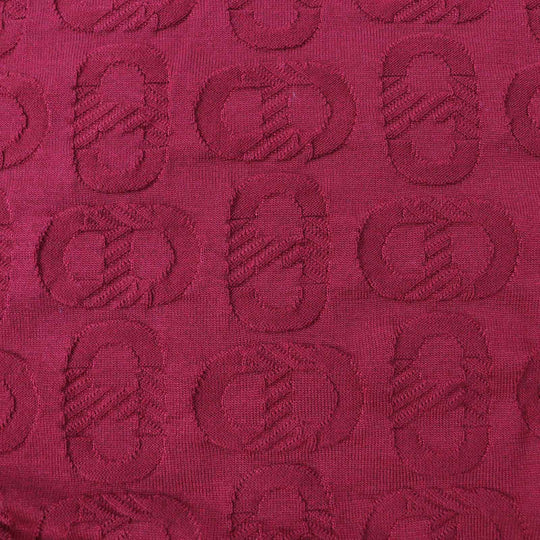 HERMES knit 3E2614D3 Outer: 57% silk, Outer: 43% cotton, Part: 55% silk, Part: 41% cotton, Part: 3% nylon Bordeaux Women 38 Used Authentic