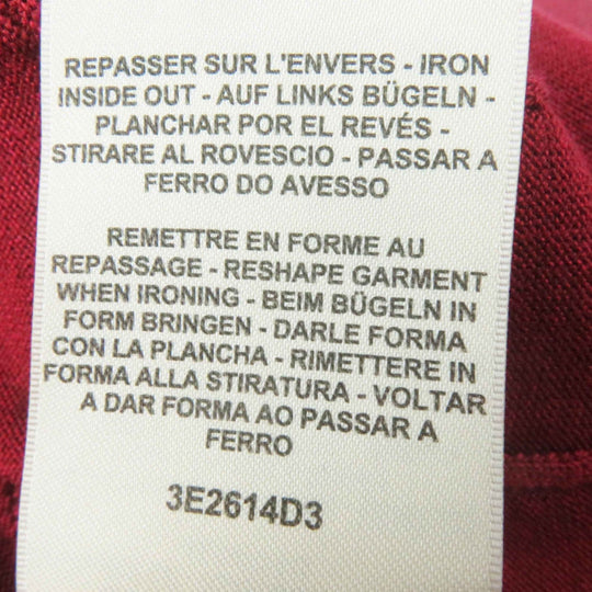 HERMES knit 3E2614D3 Outer: 57% silk, Outer: 43% cotton, Part: 55% silk, Part: 41% cotton, Part: 3% nylon Bordeaux Women 38 Used Authentic