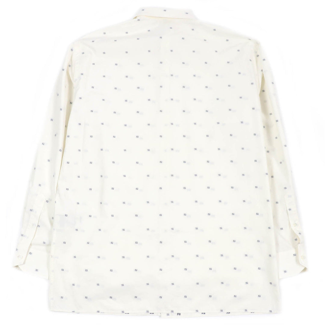 FENDI Long sleeve shirt FS0876 Main: 73% cotton, Main: 27% silk white mens 39 Used Authentic