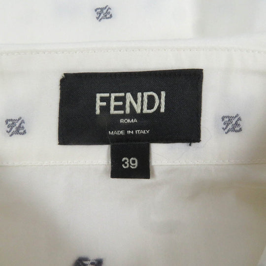 FENDI Long sleeve shirt FS0876 Main: 73% cotton, Main: 27% silk white mens 39 Used Authentic