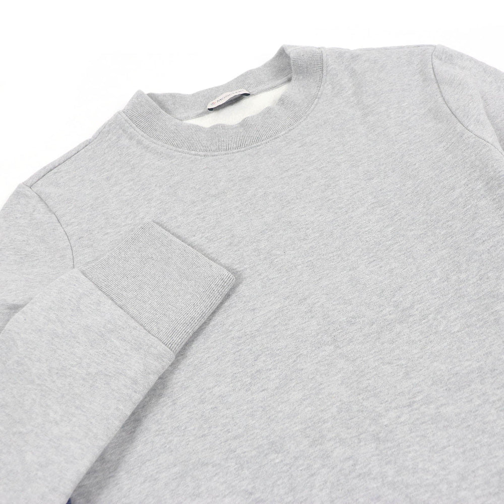 MONCLER sweat Main: 100% cotton, Part: 100% nylon gray MAGLIA GIROCOLLO mens M Used Authentic