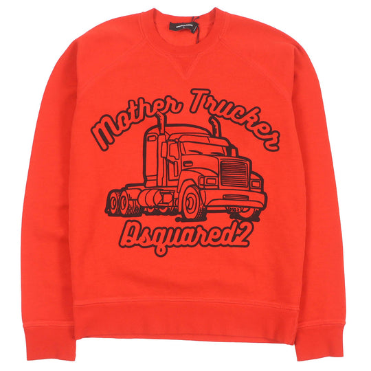 DSQUARED2 sweat S74GU0395 Main: 100% cotton, part: 94% cotton, part: 6% polyurethane Red mens S Used Authentic