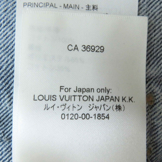 LOUIS VUITTON Denim Jacket 1AFEPI Outer: 100% cotton, Lining: 65% polyester, Lining: 35% cotton blue velvet accent denim jacket Women 36 Used Authentic