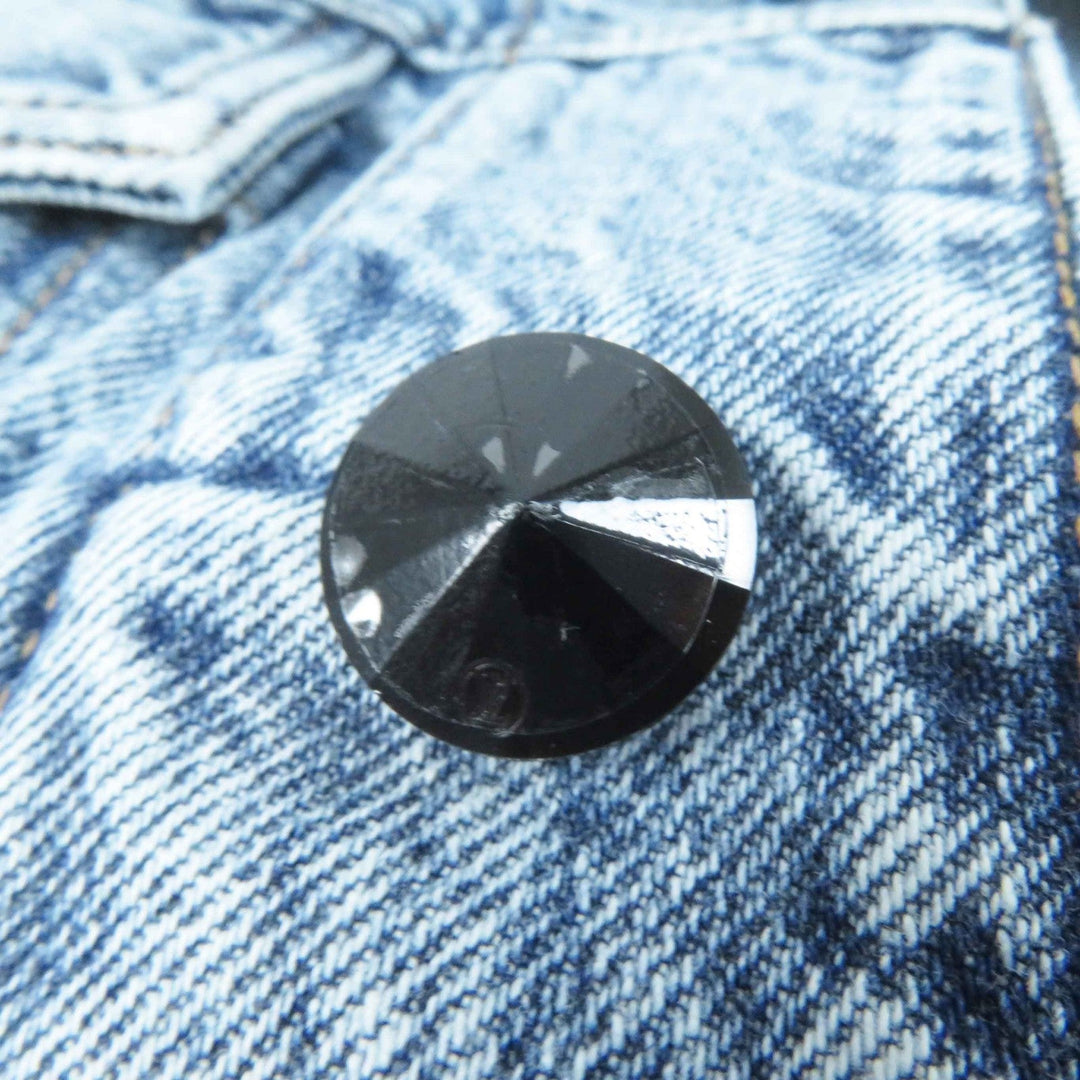 LOUIS VUITTON Denim Jacket 1AFEPI Outer: 100% cotton, Lining: 65% polyester, Lining: 35% cotton blue velvet accent denim jacket Women 36 Used Authentic