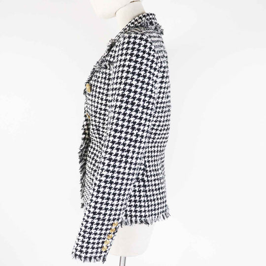 BALMAIN Jacket WF1SG000C299 cotton Bi-color Women 36 Used Authentic