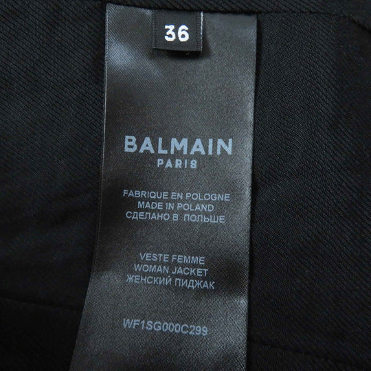 BALMAIN Jacket WF1SG000C299 cotton Bi-color Women 36 Used Authentic