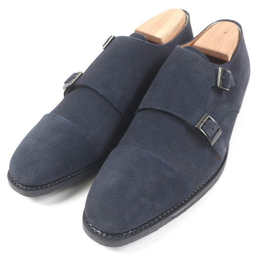 SCOTCH GRAIN Dress shoes Main: Suede leather Navy mens 24 1/2 Used Authentic