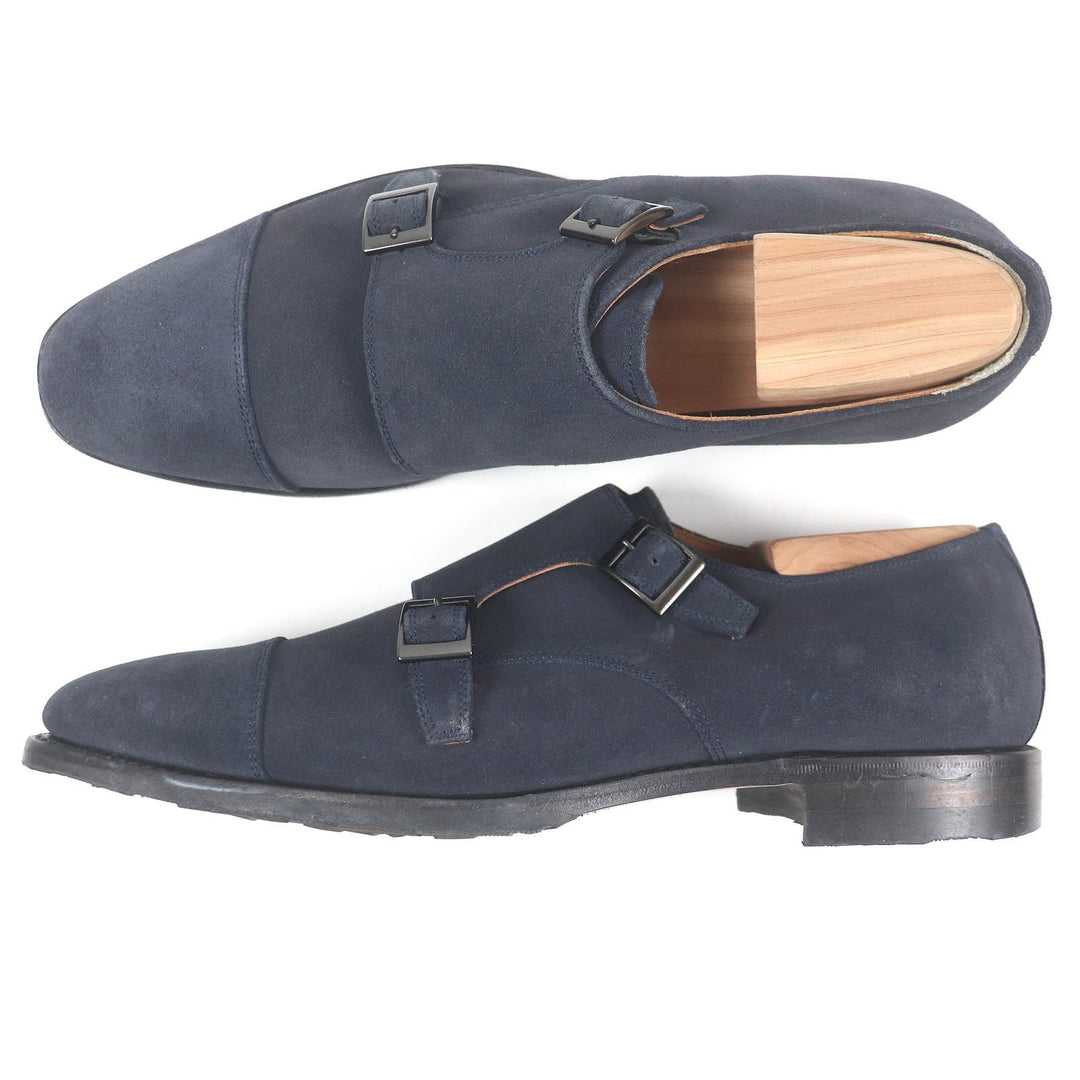 SCOTCH GRAIN Dress shoes Main: Suede leather Navy mens 24 1/2 Used Authentic