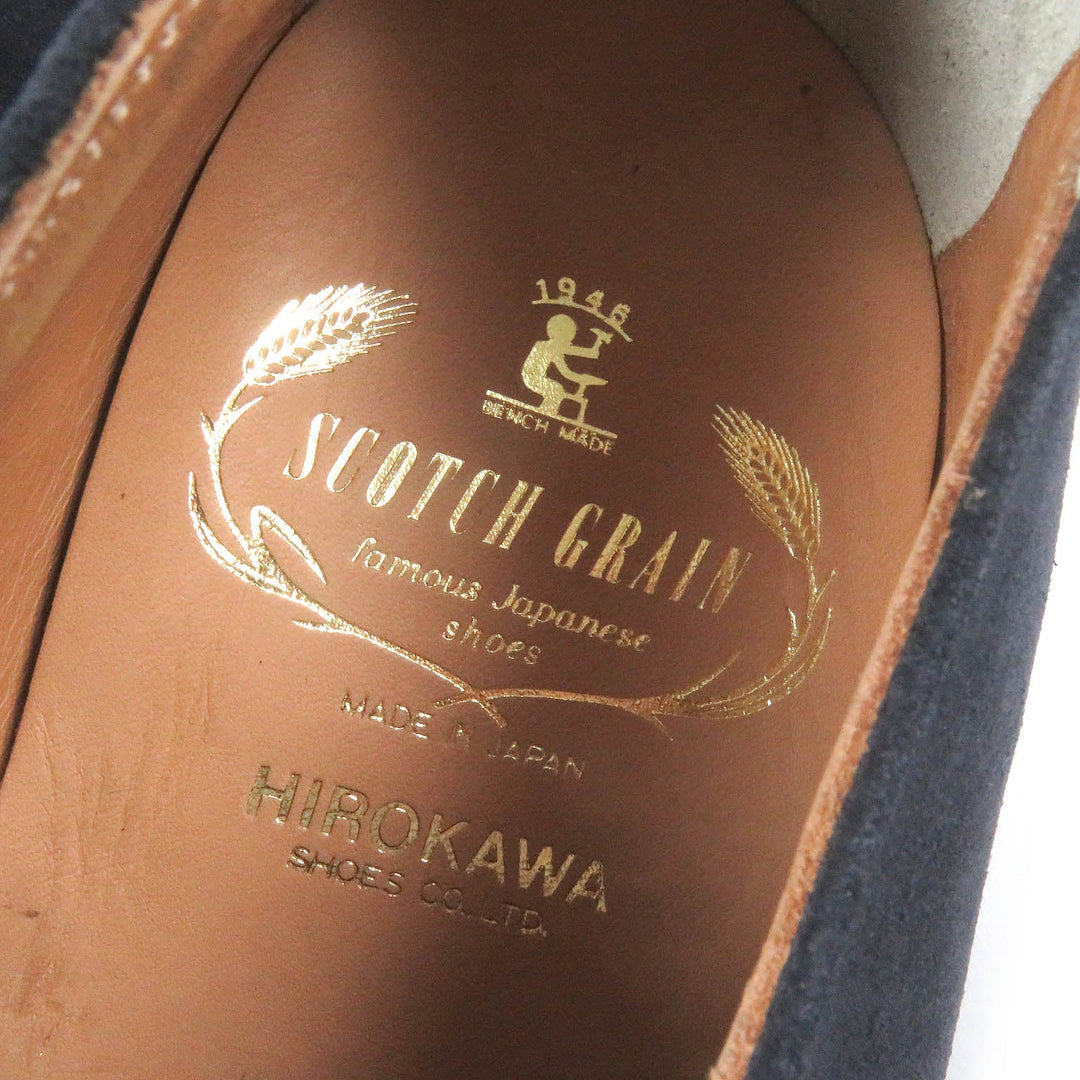 SCOTCH GRAIN Dress shoes Main: Suede leather Navy mens 24 1/2 Used Authentic