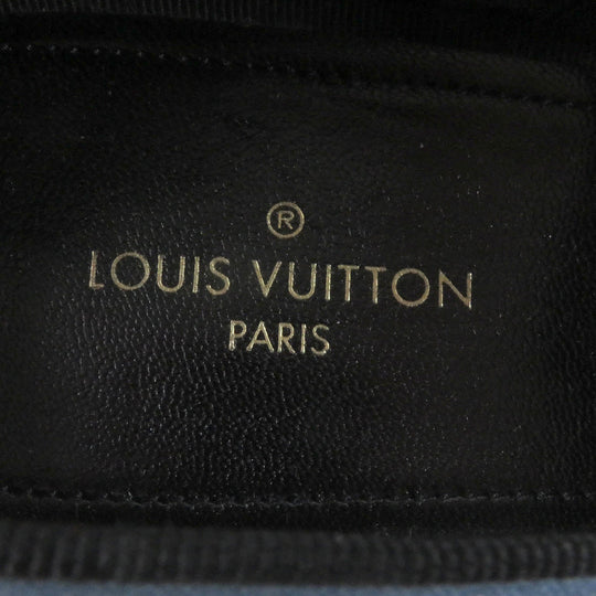 LOUIS VUITTON loafers Part: Canvas blue mens 7 Used Authentic