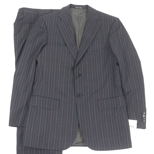 Pal Zileri suit Outer: 100% wool, Lining: 100% cupra Dark gray mens 46 Used Authentic