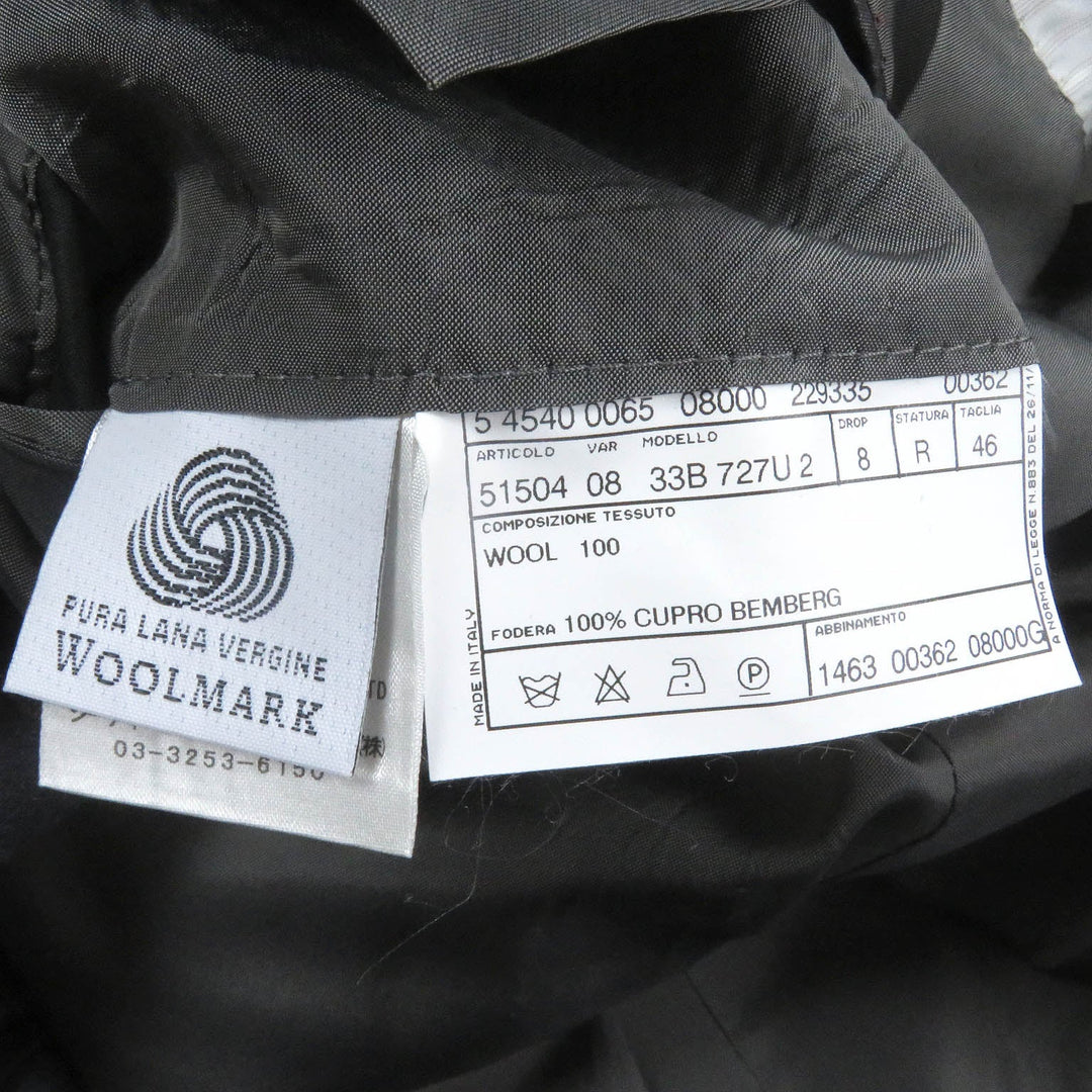 Pal Zileri suit Outer: 100% wool, Lining: 100% cupra Dark gray mens 46 Used Authentic