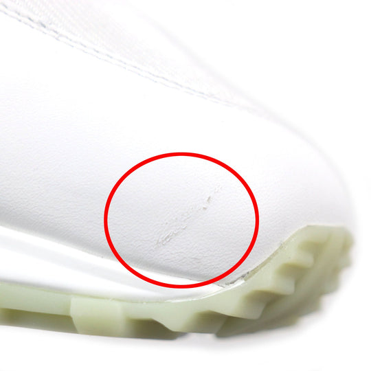 LOUIS VUITTON Low cut sneakers Main: Leather White purple Runaway line mens 7 1/2 Used Authentic