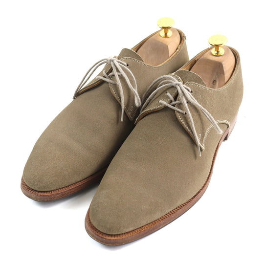 CROCKETT&JONES Leather shoes Main: Suede leather Khaki beige NEWQUAY mens 6 Used Authentic
