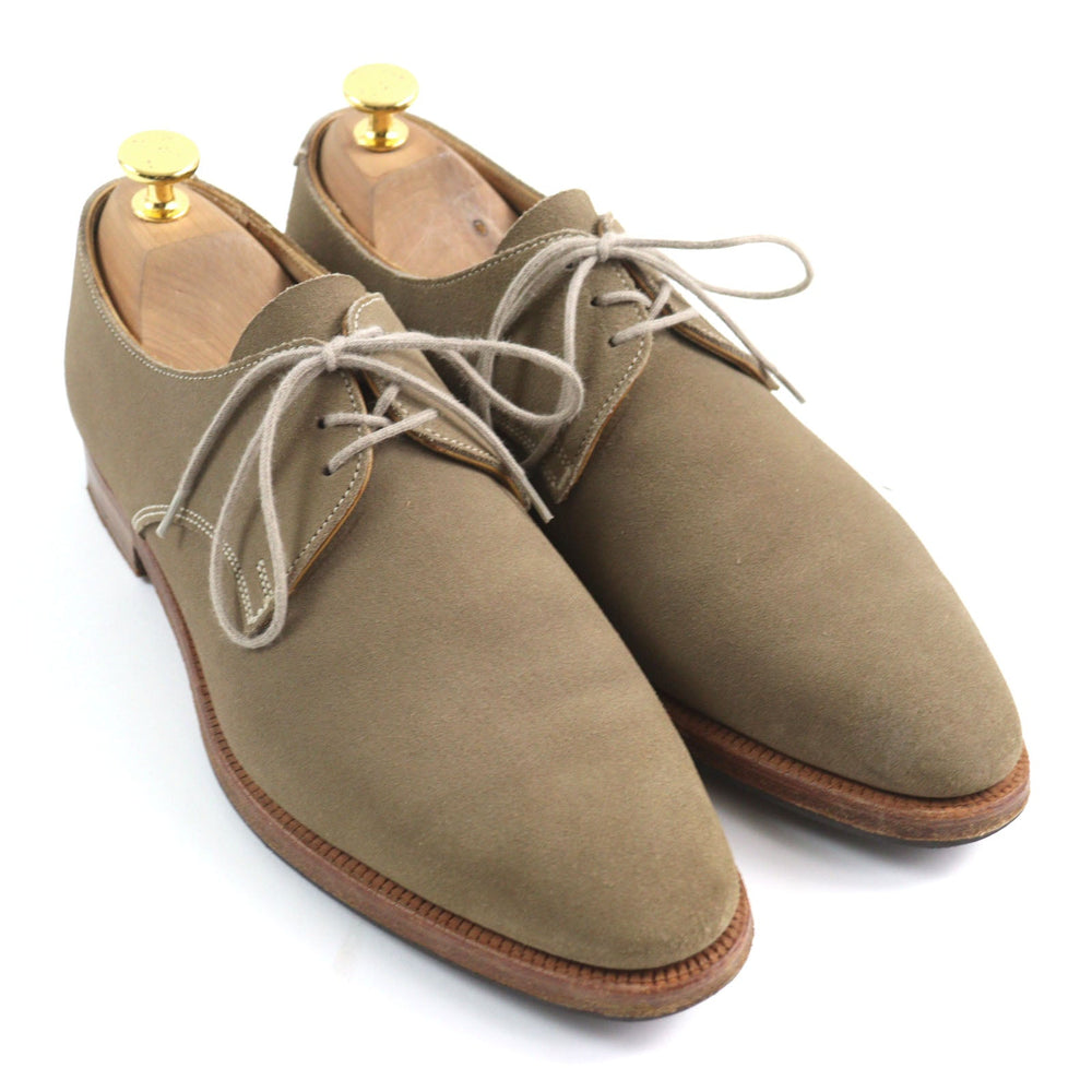 CROCKETT&JONES Leather shoes Main: Suede leather Khaki beige NEWQUAY mens 6 Used Authentic