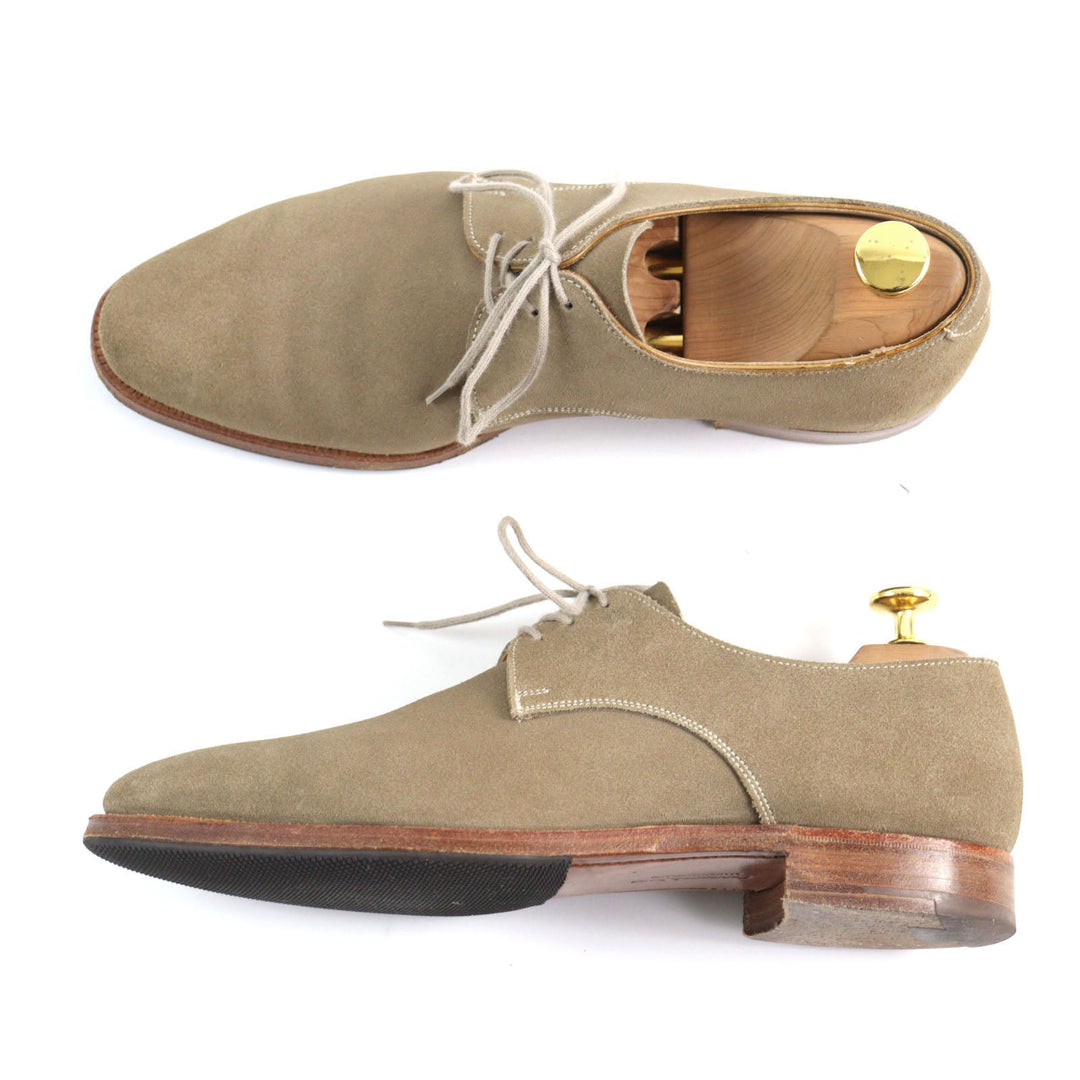 CROCKETT&JONES Leather shoes Main: Suede leather Khaki beige NEWQUAY mens 6 Used Authentic