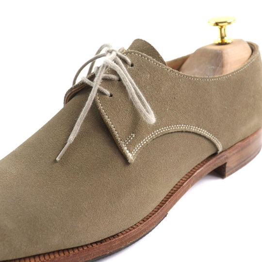 CROCKETT&JONES Leather shoes Main: Suede leather Khaki beige NEWQUAY mens 6 Used Authentic