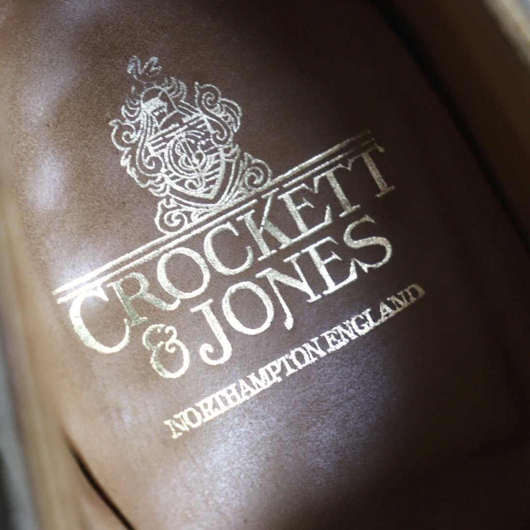 CROCKETT&JONES Leather shoes Main: Suede leather Khaki beige NEWQUAY mens 6 Used Authentic