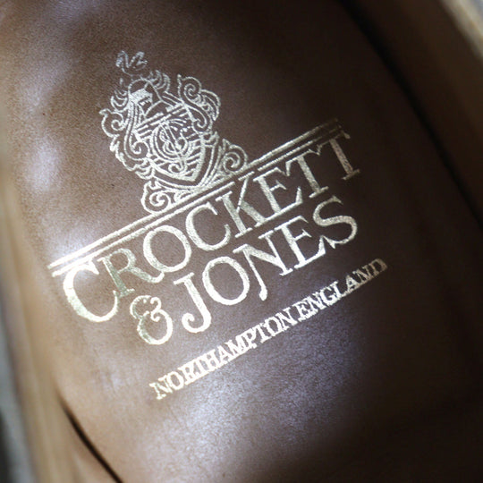 CROCKETT&JONES Leather shoes Main: Suede leather Khaki beige NEWQUAY mens 6 Used Authentic