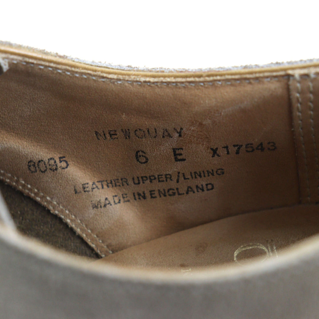 CROCKETT&JONES Leather shoes Main: Suede leather Khaki beige NEWQUAY mens 6 Used Authentic