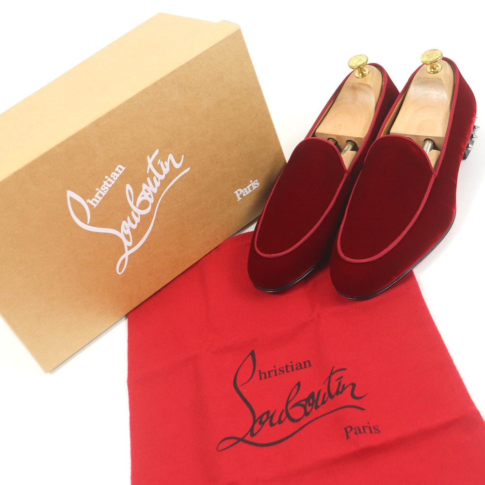 Christian Louboutin loafers Main: Velour, Main: Leather Ruby NILOU FLAT mens 42 Used Authentic
