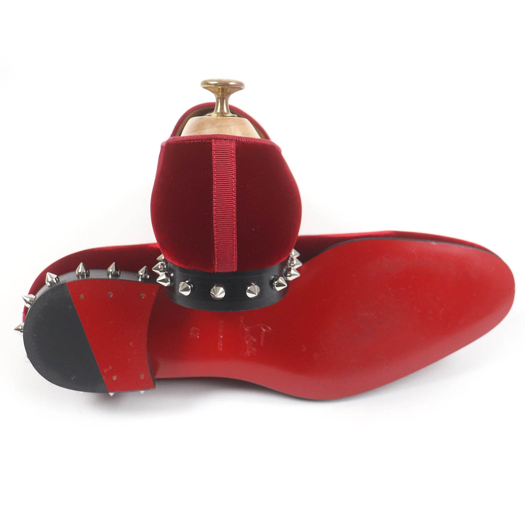 Christian Louboutin loafers Main: Velour, Main: Leather Ruby NILOU FLAT mens 42 Used Authentic