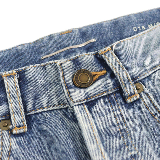 SAINT LAURENT PARIS Denim pants 597052 Main: 100% cotton, part: cowhide Light blue mens 27 Used Authentic