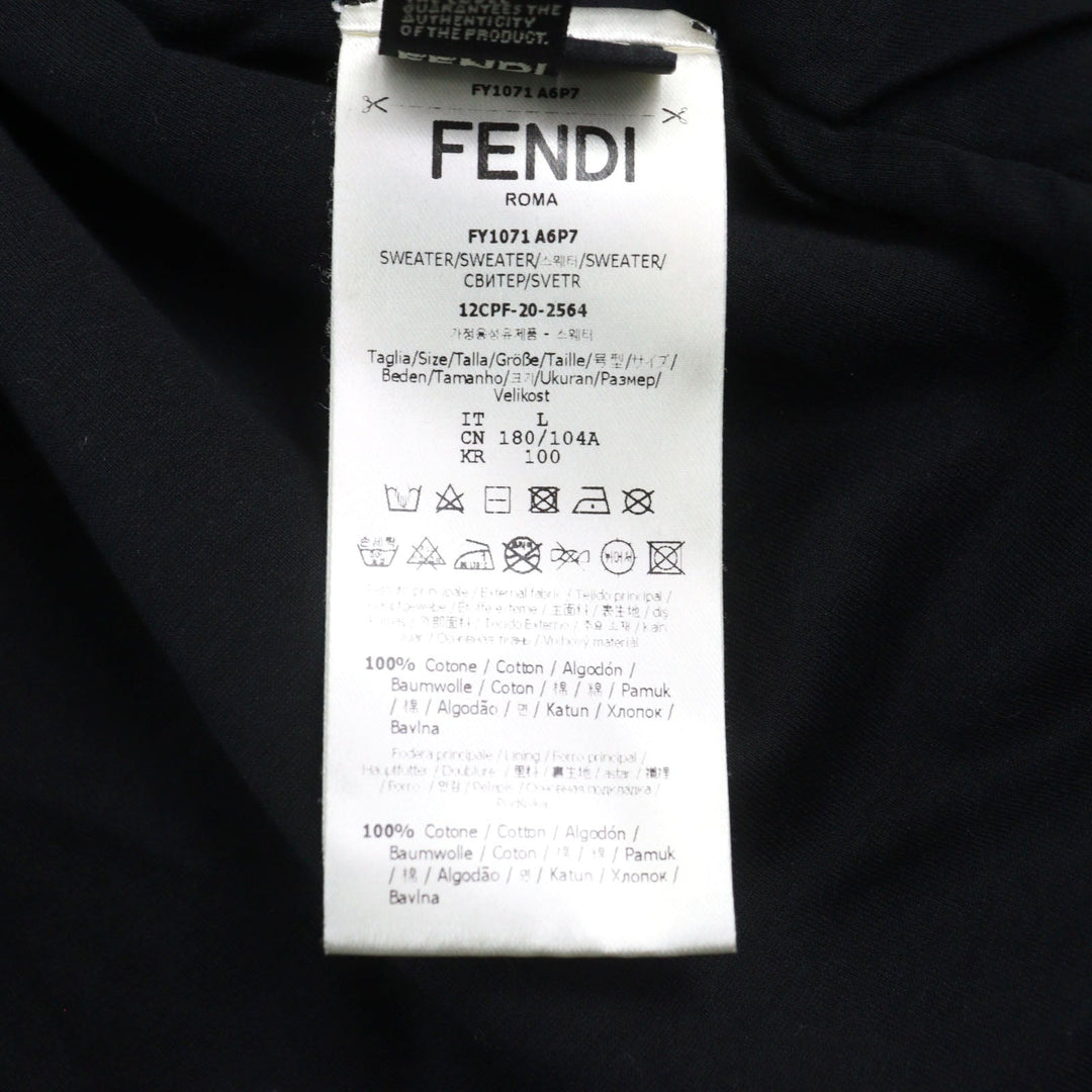 FENDI sweat FY1071 Outer: 100% cotton, Lining: 100% cotton black mens L Used Authentic