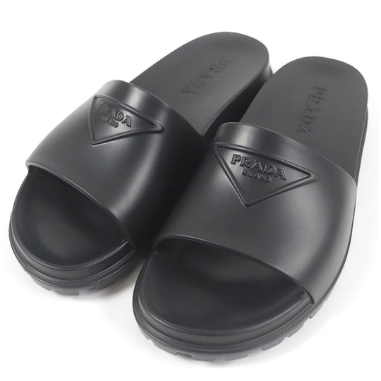 PRADA Sandals 2X3085 Main: Rubber black mens 41 Used Authentic
