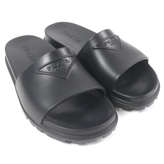 PRADA Sandals 2X3085 Main: Rubber black mens 41 Used Authentic