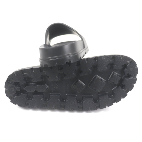 PRADA Sandals 2X3085 Main: Rubber black mens 41 Used Authentic