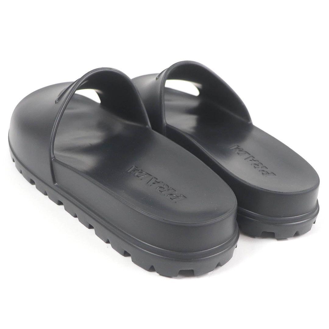 PRADA Sandals 2X3085 Main: Rubber black mens 41 Used Authentic