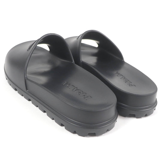 PRADA Sandals 2X3085 Main: Rubber black mens 41 Used Authentic