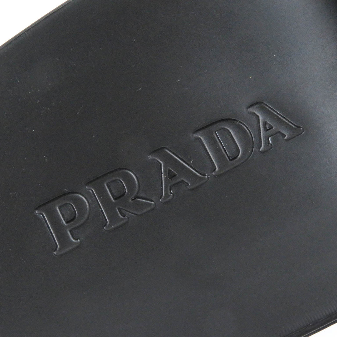 PRADA Sandals 2X3085 Main: Rubber black mens 41 Used Authentic