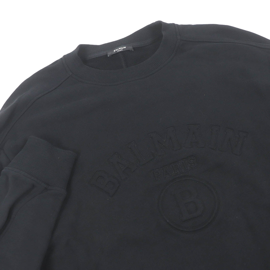 BALMAIN sweat cotton black mens S Used Authentic