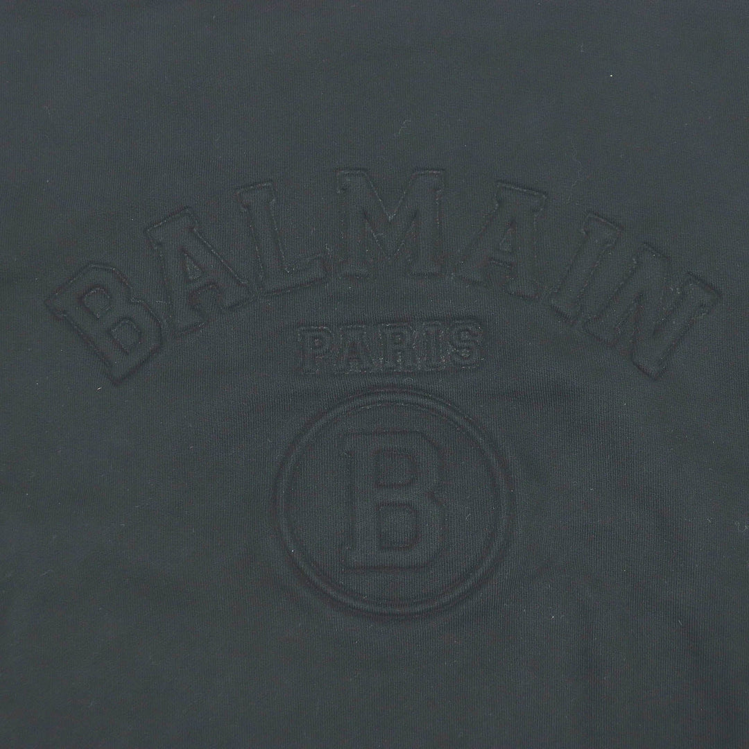 BALMAIN sweat cotton black mens S Used Authentic