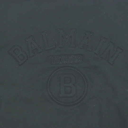 BALMAIN sweat cotton black mens S Used Authentic