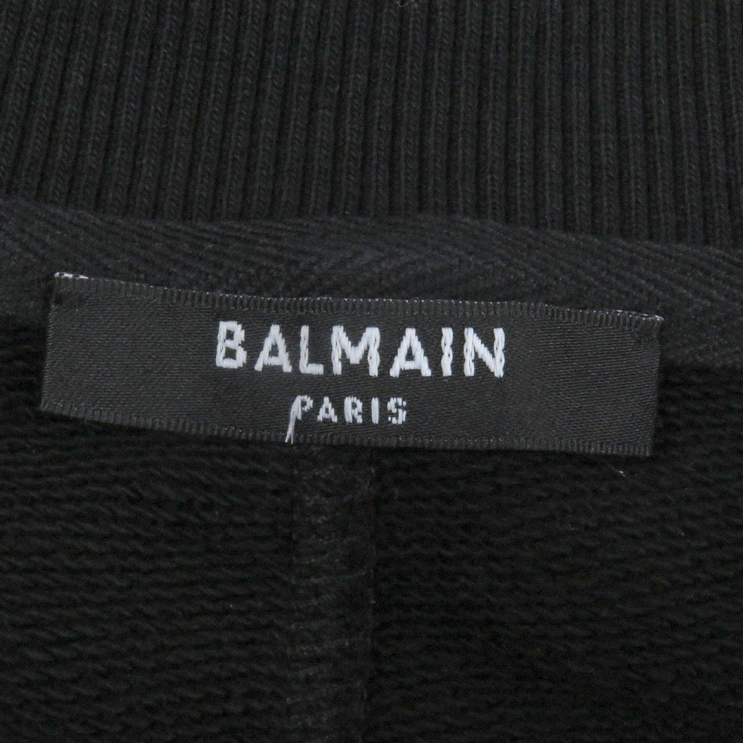 BALMAIN sweat cotton black mens S Used Authentic
