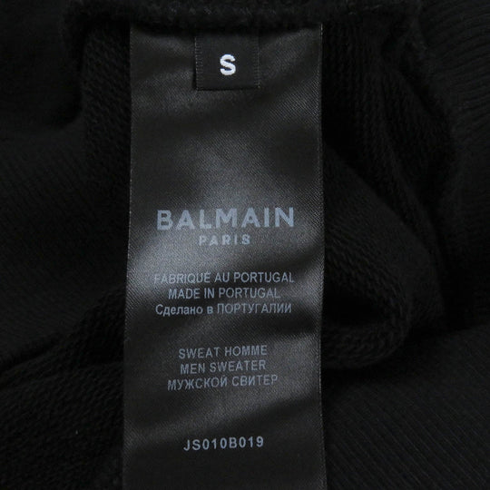 BALMAIN sweat cotton black mens S Used Authentic
