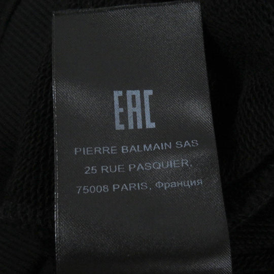 BALMAIN sweat cotton black mens S Used Authentic