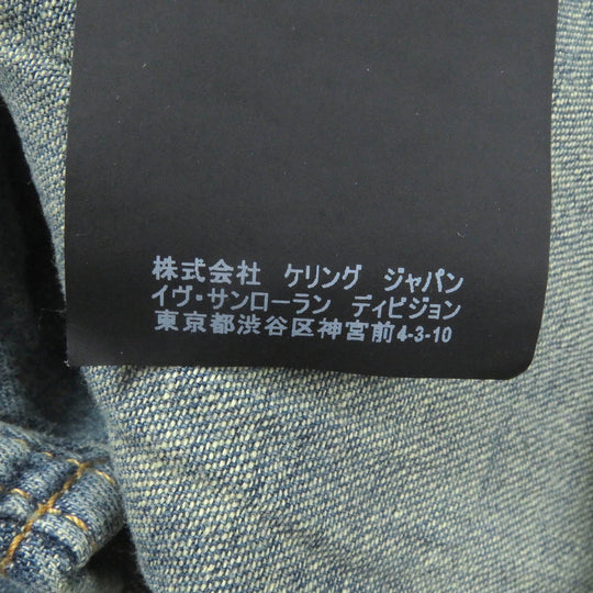 SAINT LAURENT PARIS Long sleeve shirt 530376 Main: 100% cotton Indigo blue mens XS Used Authentic