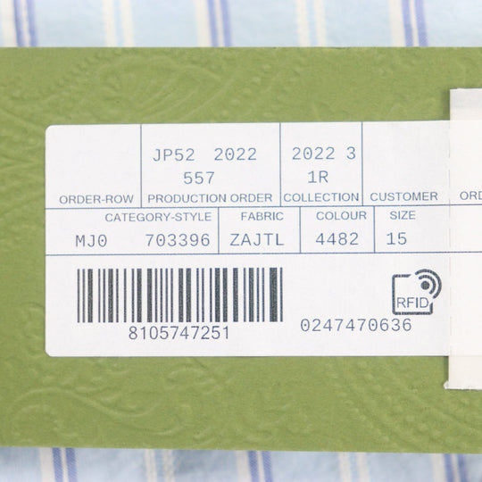 GUCCI Long sleeve shirt 703396 Main: 100% cotton, Part: 100% polyester Light blue stripe mens 38|15 Used Authentic