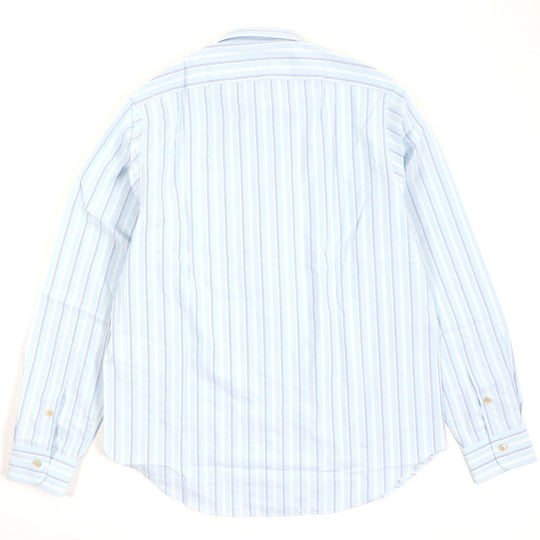GUCCI Long sleeve shirt 703396 Main: 100% cotton, Part: 100% polyester Light blue stripe mens 38|15 Used Authentic